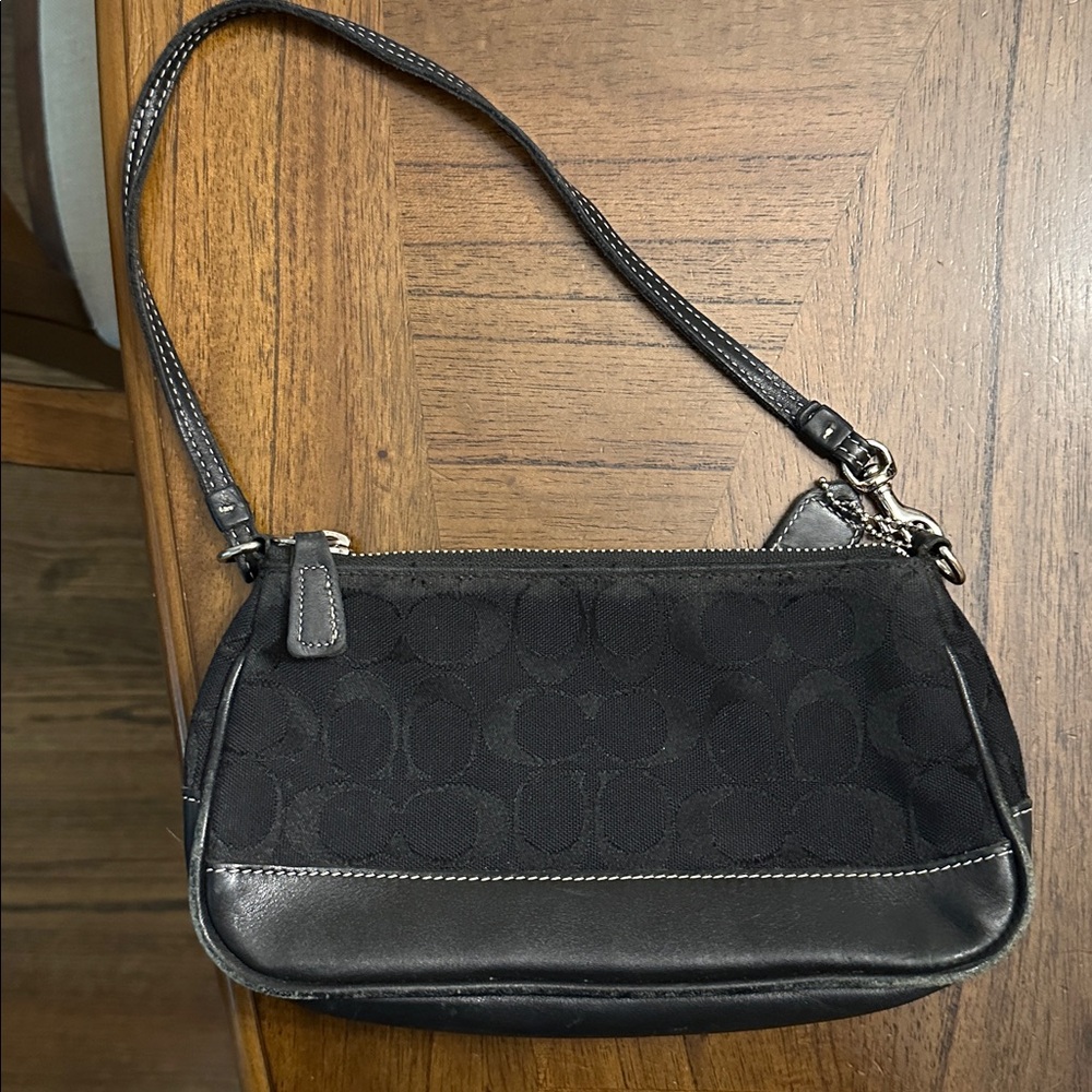 Coach Black Leather Tag